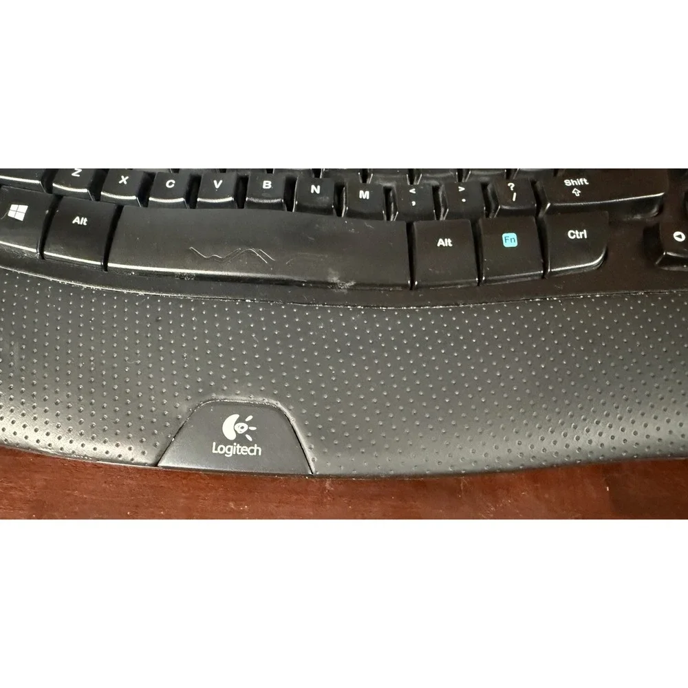 Logitech K350 Wave Wireless Keyboard Ergonomic Includes Receiver Working